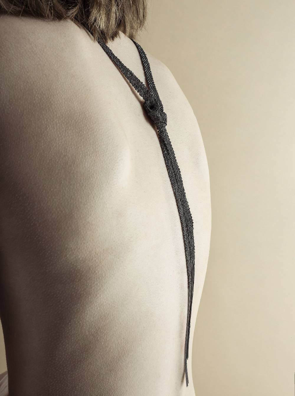 Paola Grande Gioielli SCIARPE Sciarpa argento rodiato Presa