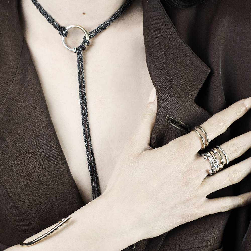 Paola Grande Gioielli NEON Collana/choker 'Neon' con anello e pietre Online