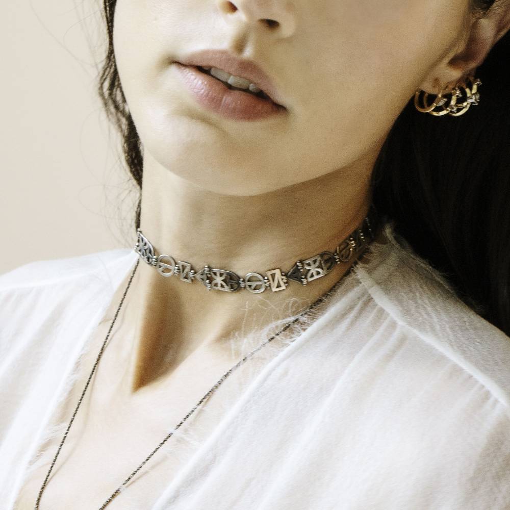 Paola Grande Gioielli NEON Choker Origami Saldi