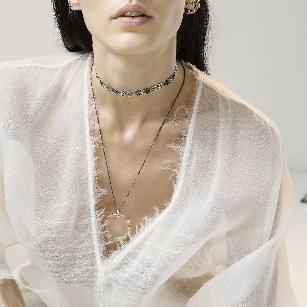 Paola Grande Gioielli NEON Choker Origami Saldi