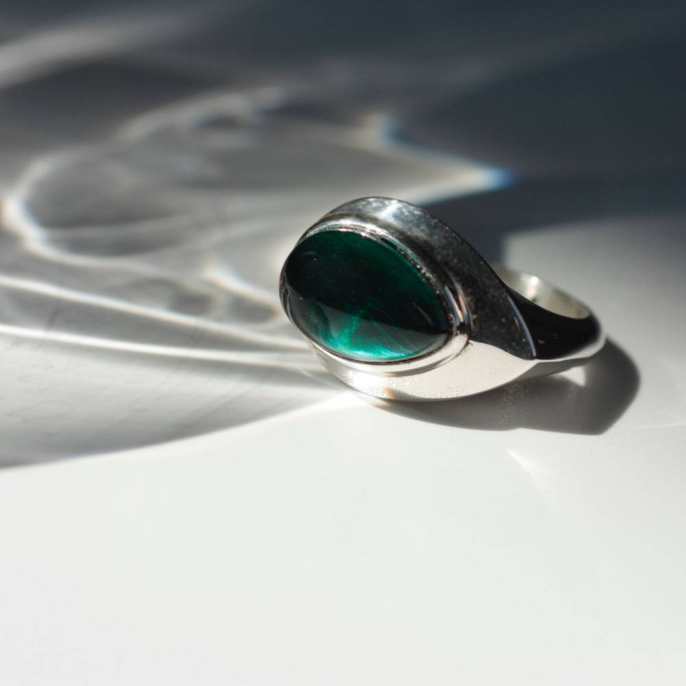 Paola Grande Gioielli AURUM Chevalier cabochon verde Promozione