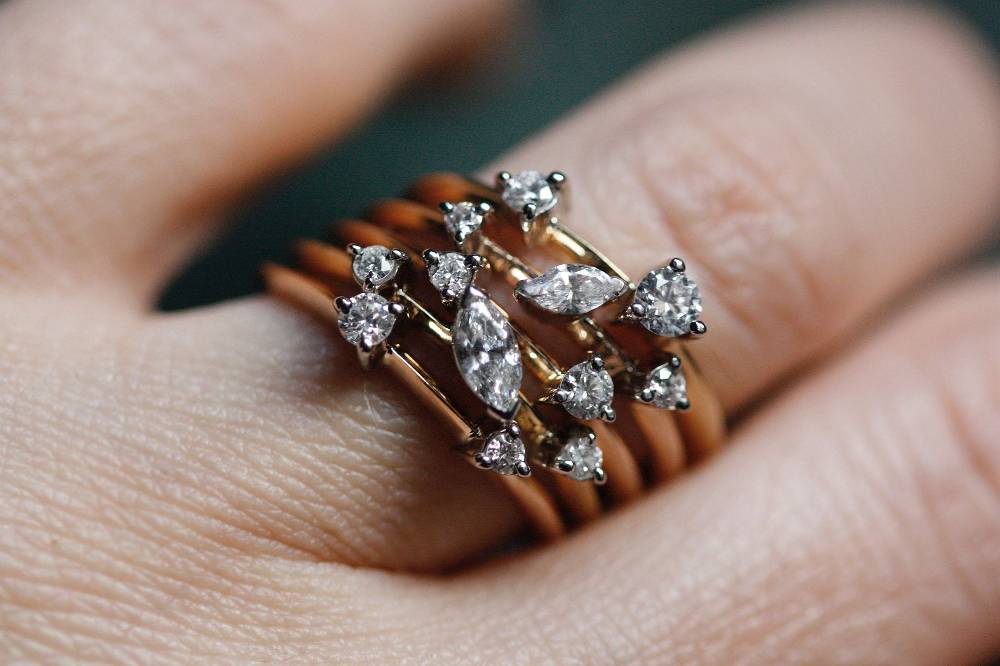 Paola Grande Gioielli BALANCE Anello 'Balance' oro rosa con marquise Pezzi Unici