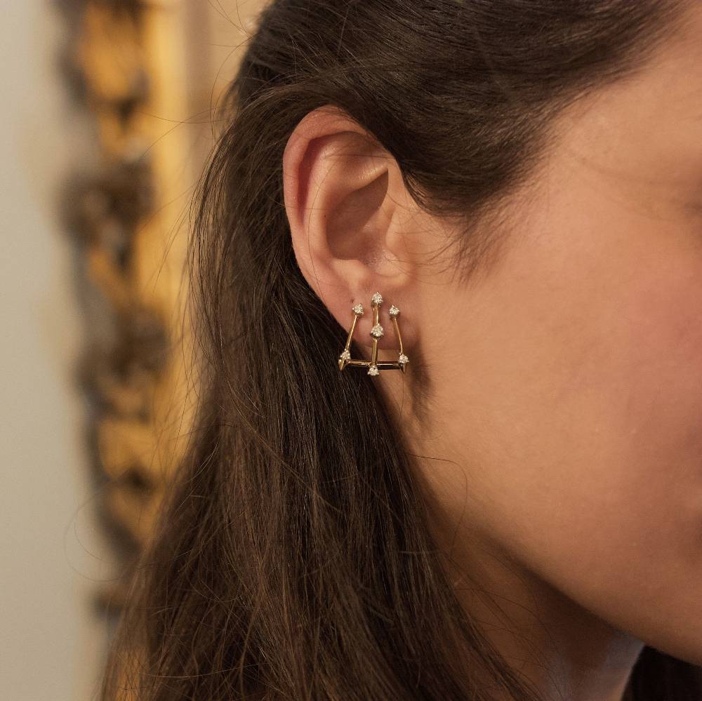 Paola Grande Gioielli BALANCE Orecchini 'Balance' 3 elementi oro giallo Sconto