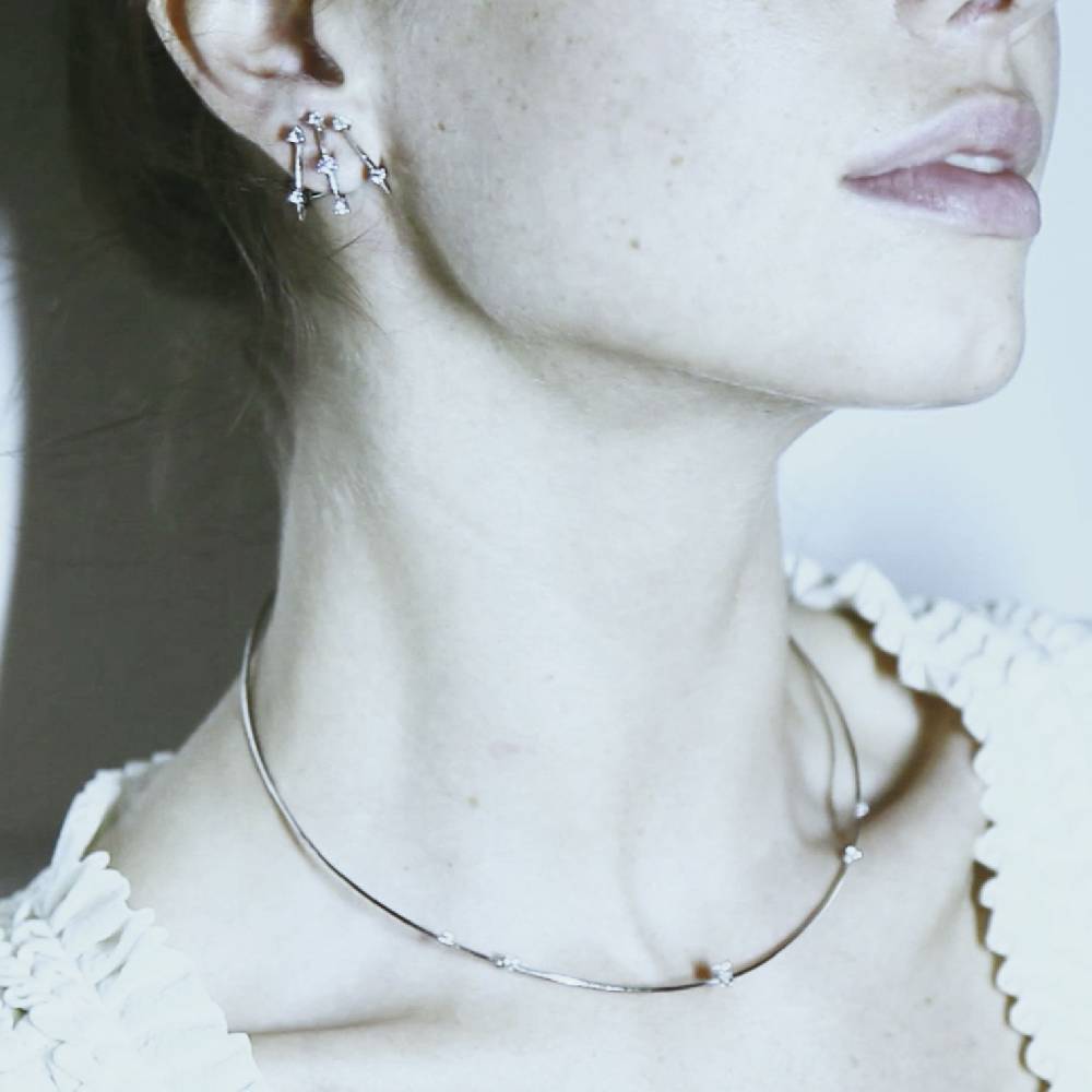 Paola Grande Gioielli BALANCE Orecchini 'Balance' 3 elementi oro bianco Offerta