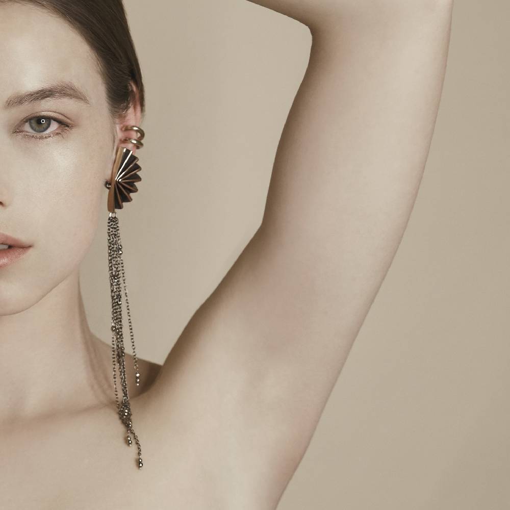Paola Grande Gioielli ACCESSORI Frange lunghe in argento e pirite Vendita Economica