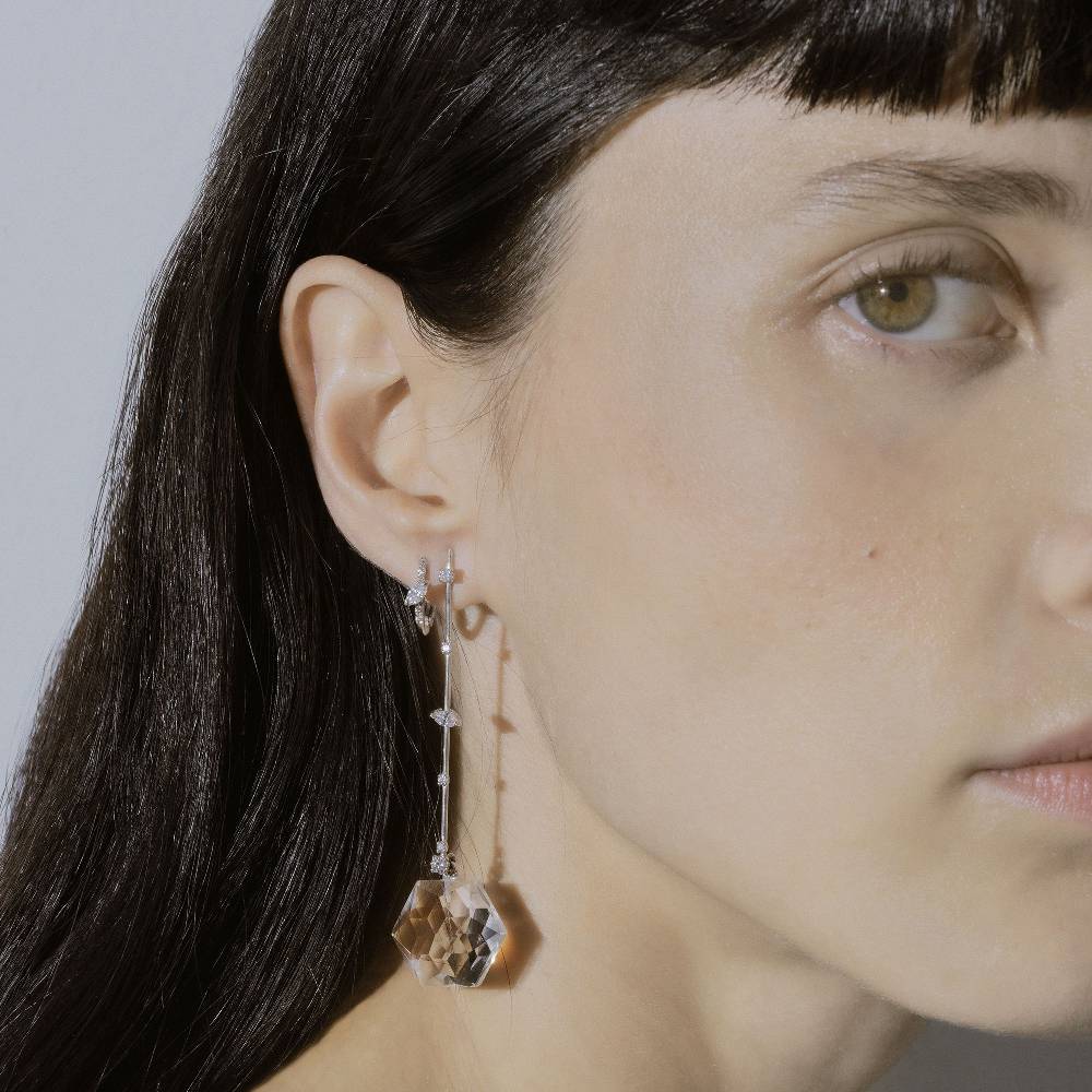 Paola Grande Gioielli AMI Amo oro bianco, diamanti e cristalli Negozio