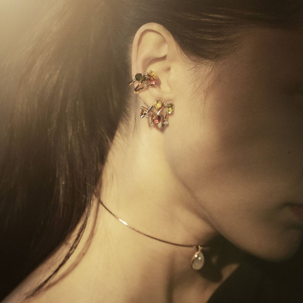 Paola Grande Gioielli BALANCE Orecchini 'Balance' 3 elementi con tormaline Shopping Online