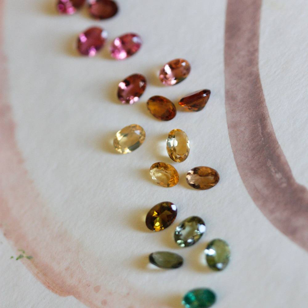 Paola Grande Gioielli BALANCE Ear cuff 'Balance' oro rosa con tormalina verde Sottocosto