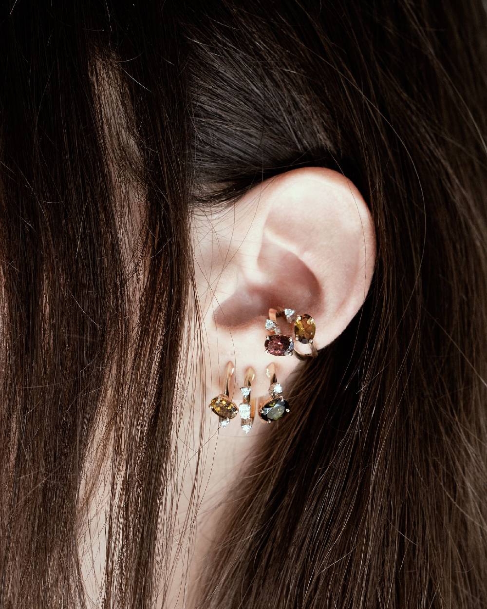 Paola Grande Gioielli BALANCE Ear cuff 'Balance' oro rosa con tormalina rosa Convenienza