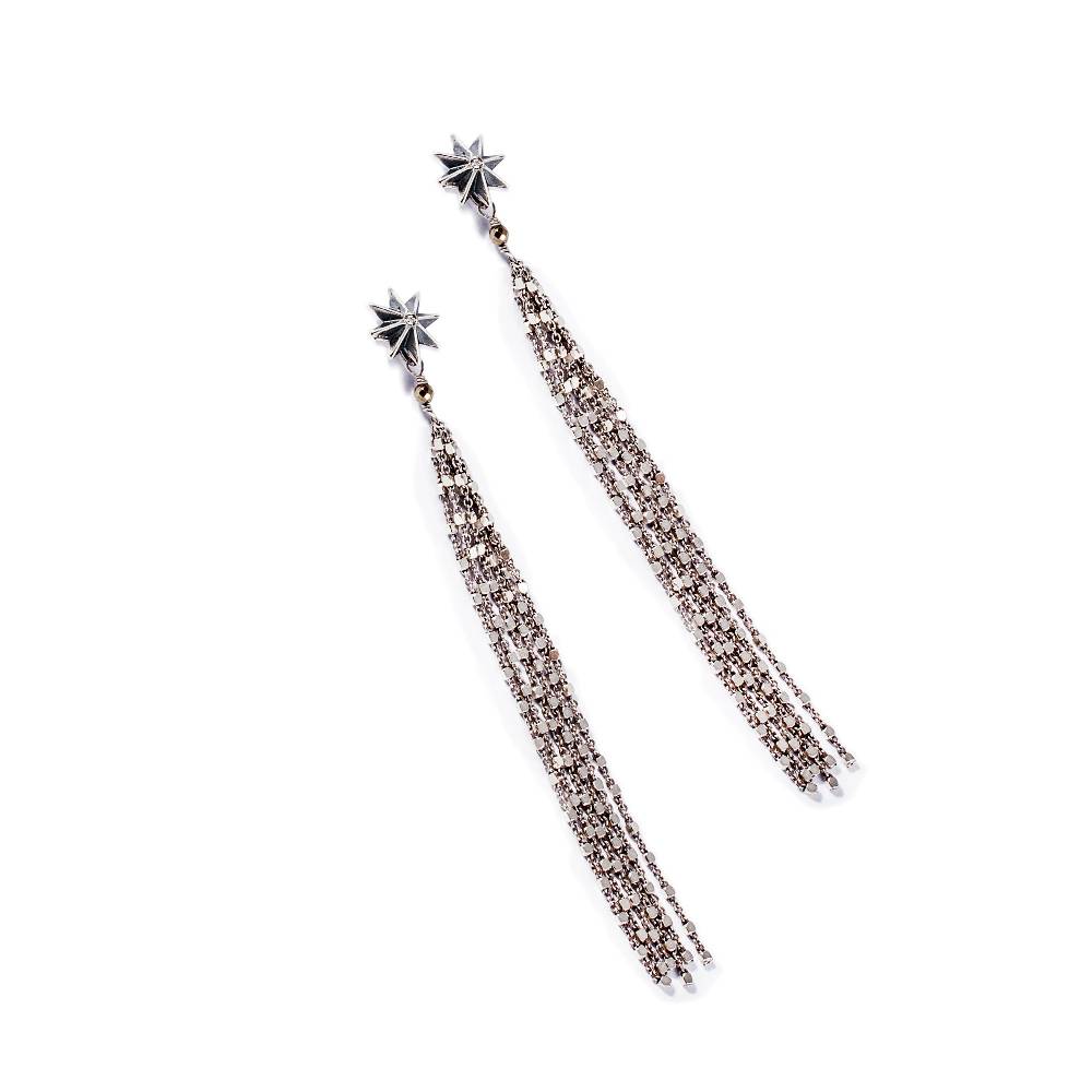 Paola Grande Gioielli ACCESSORI Frange lunghe in argento Affare Del Giorno