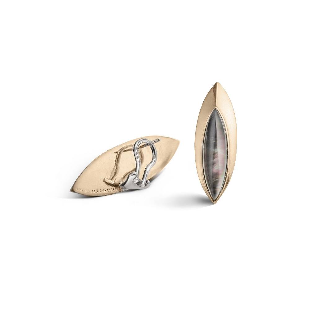 Paola Grande Gioielli AURUM Orecchini scudo in bronzo e madreperla 50% di sconto con spedizione gratuita
