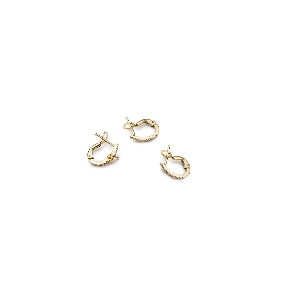 Paola Grande Gioielli BALANCE Set di tre cerchietti in oro giallo e diamanti Super Saving Price