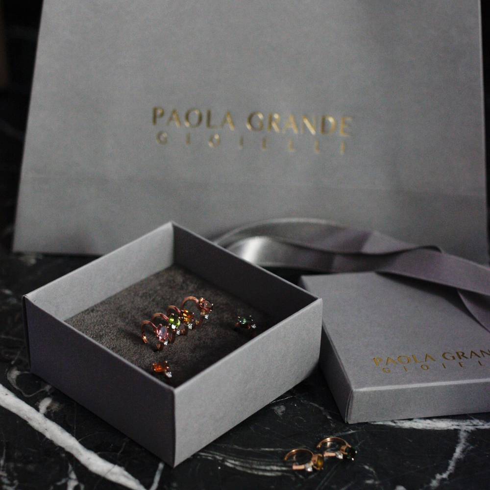 Paola Grande Gioielli BALANCE Set di quattro cerchietti 'Balance' con tormaline Offerta settimanale