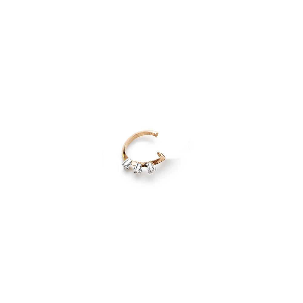 Paola Grande Gioielli BALANCE Ear cuff 'Balance' in oro rosa con diamanti taglio brillante Sostegno trimestrale