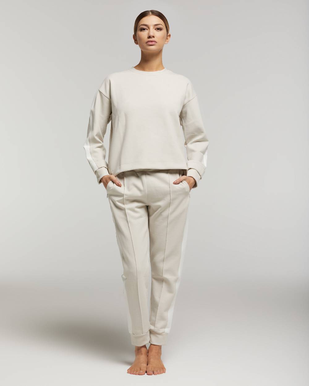 ﻿Pompea Set Completo Tuta donna Freetime (Beige) Promozione