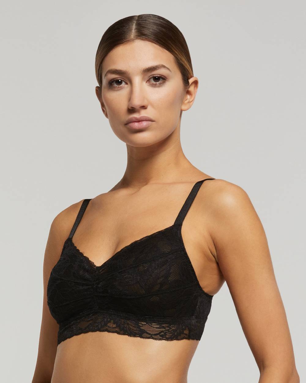 Pompea Set Completo coordinato Intimo Pizzo (Nero) Negozi Online