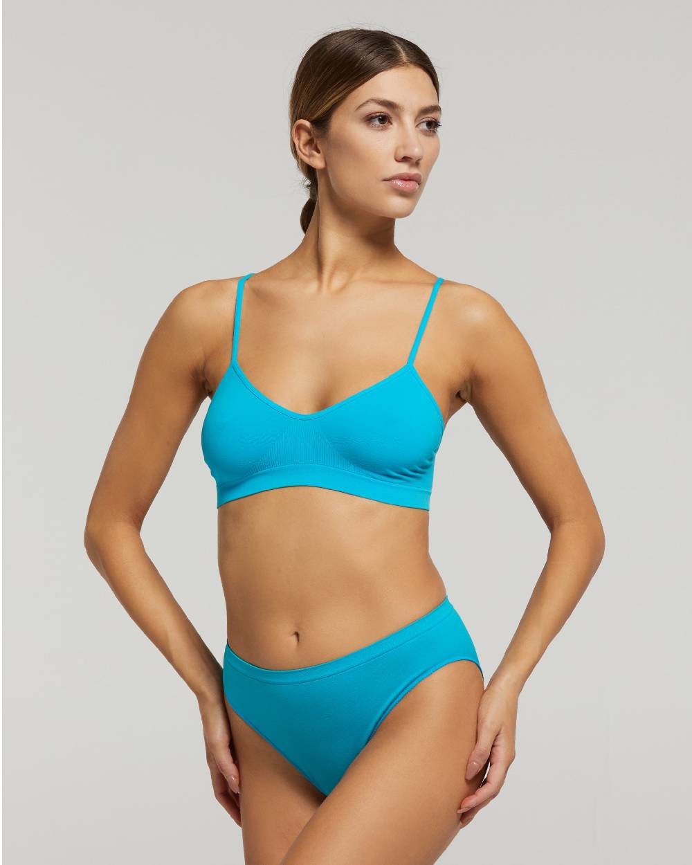 Pompea Brassiere seamless spalla stretta tinta unita Promozione