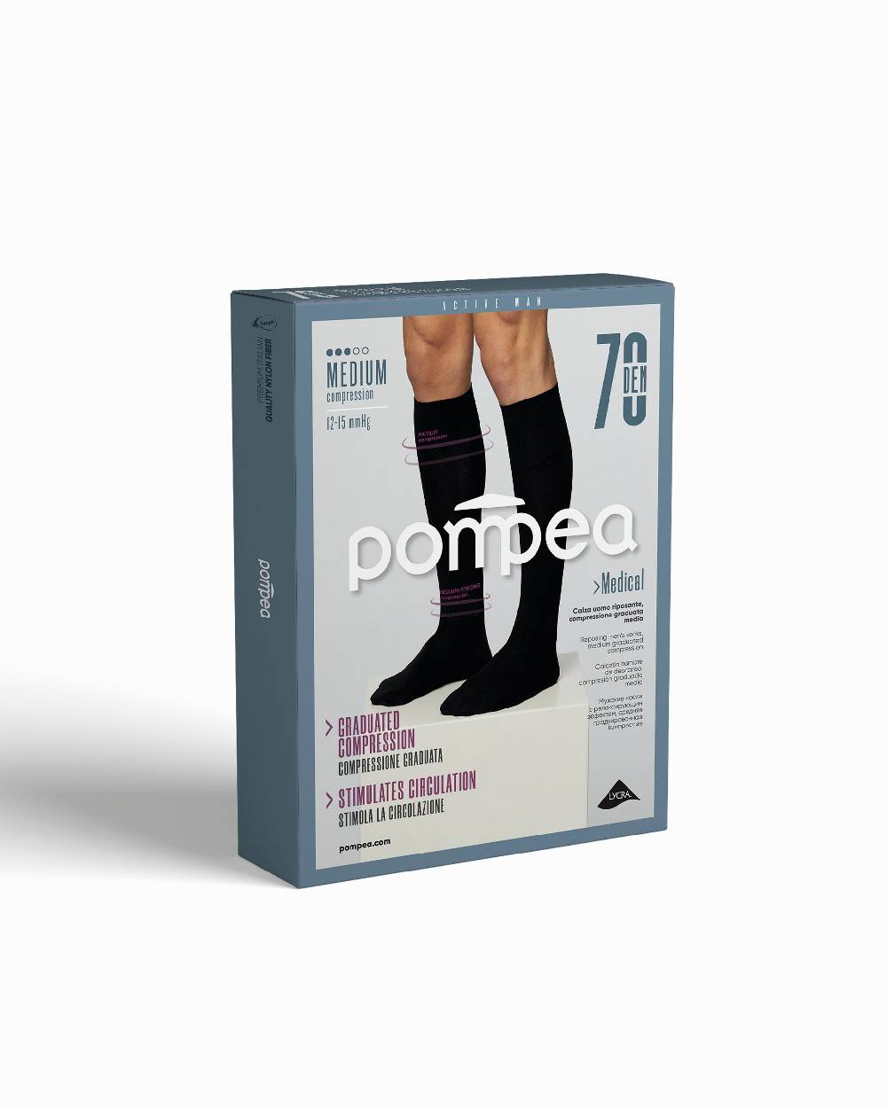 Pompea Calza 70 denari riposante con compressione graduata media Convenienza