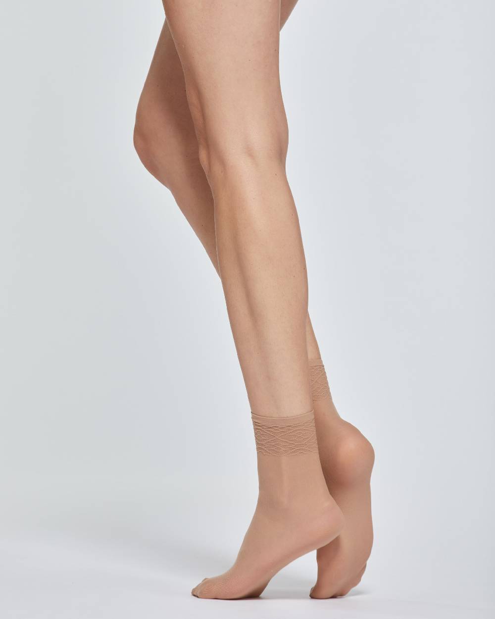 Pompea CALZA CORTA LADY VELATA CON BORDO IN PIZZO x2 Negozio online di fabbrica