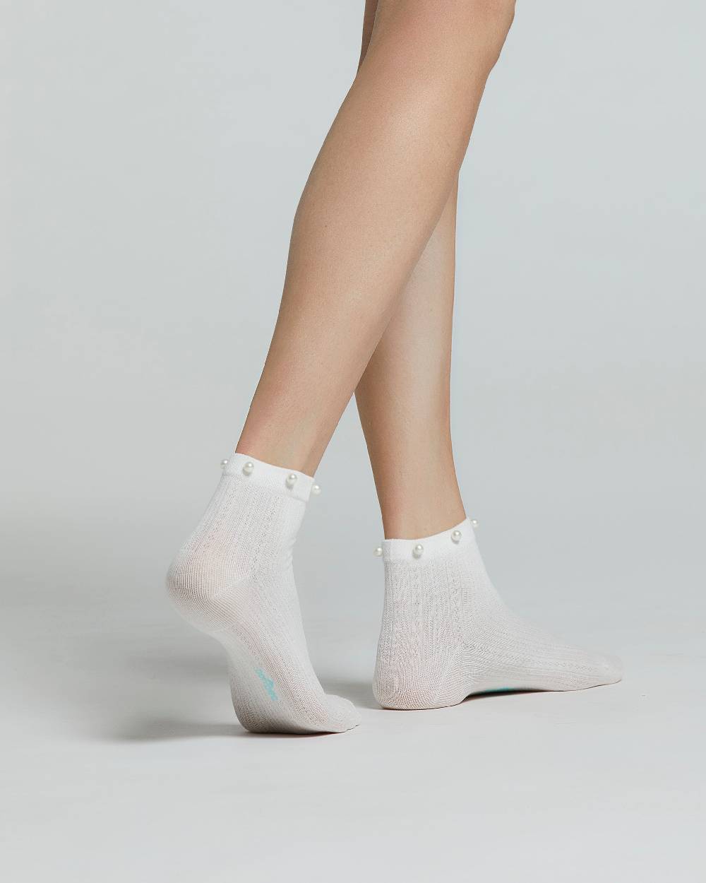 Pompea CALZA COTONE MORGANA CON PERLE Italy