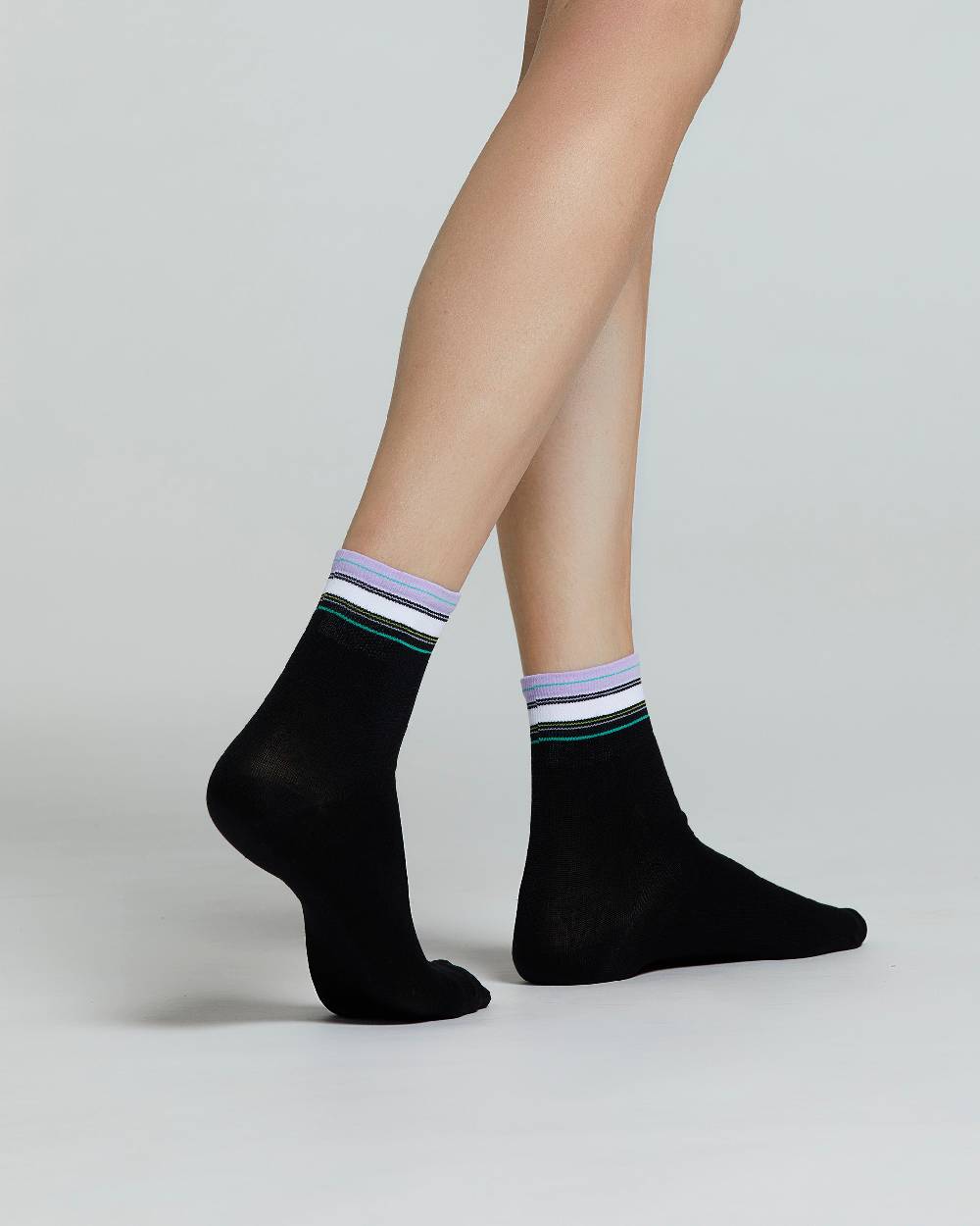 Pompea CALZA COTONE STERLIZIA FANTASIA A RIGHE MULTICOLOR Qualità