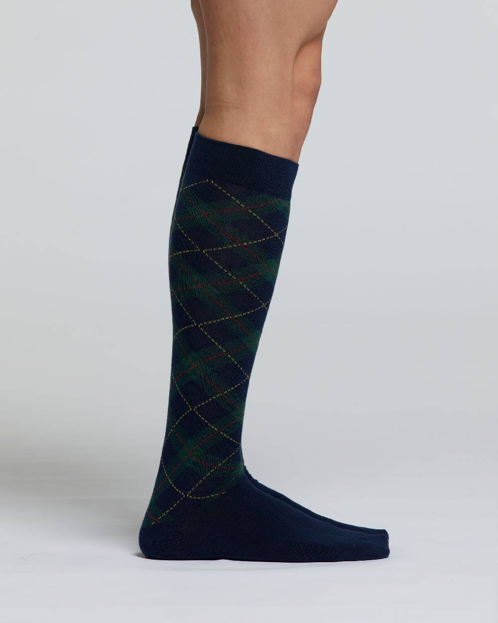 Pompea CALZA LUNGA COTONE ACERO MOTIVO ARGYLE Negozi Online