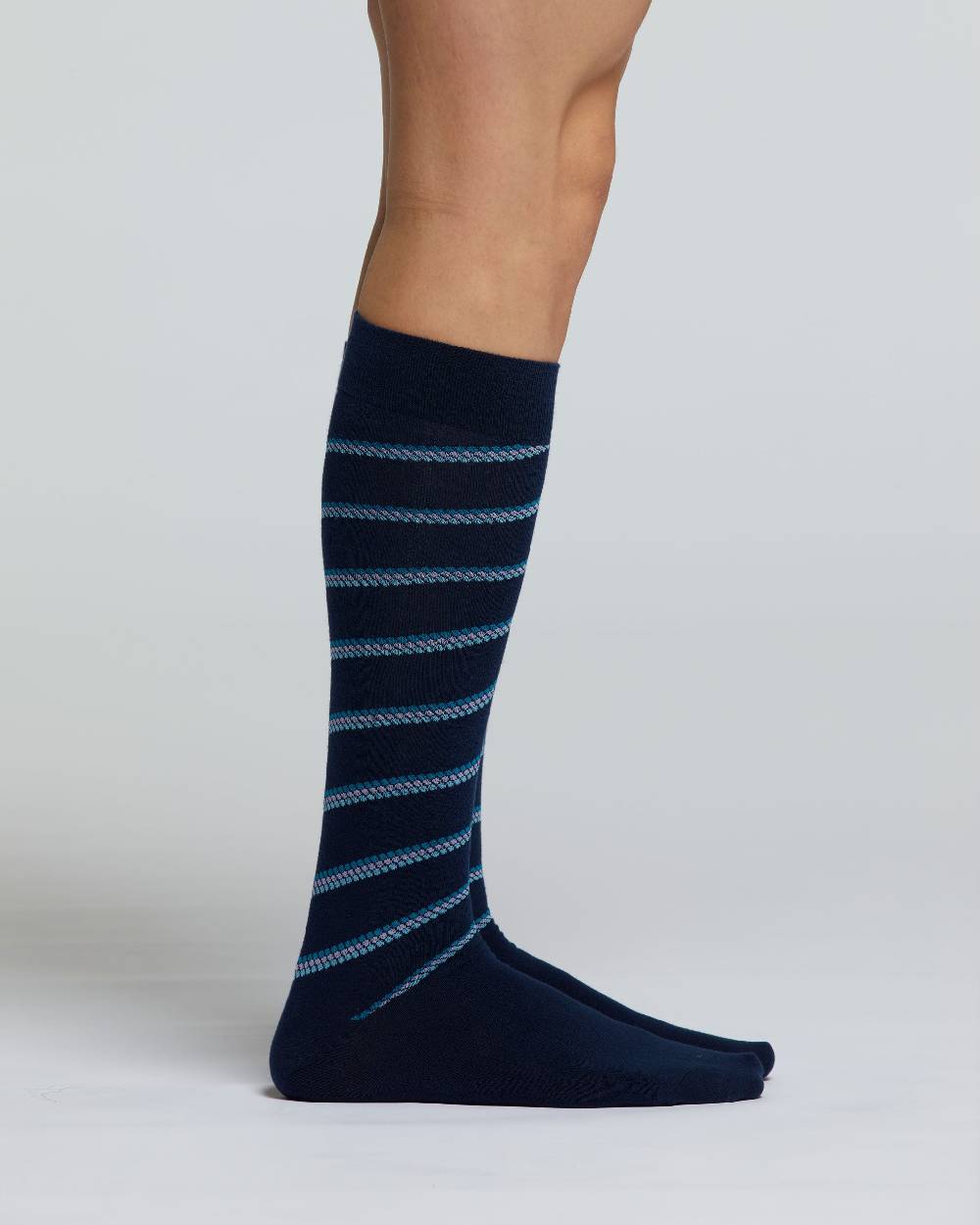 Pompea CALZA LUNGA COTONE CIPRESSO MOTIVO RIGHE DI POIS Presa