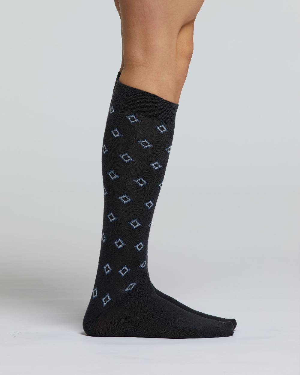 Pompea CALZA LUNGA COTONE CRISPINO MOTIVO A ROMBI Outlet