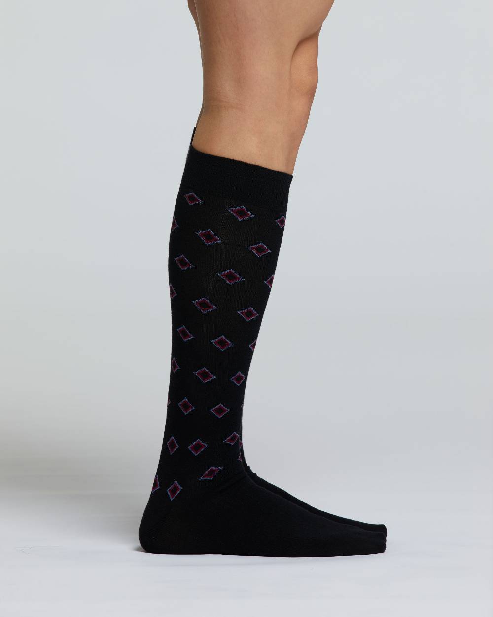 Pompea CALZA LUNGA COTONE CRISPINO MOTIVO A ROMBI Saldi