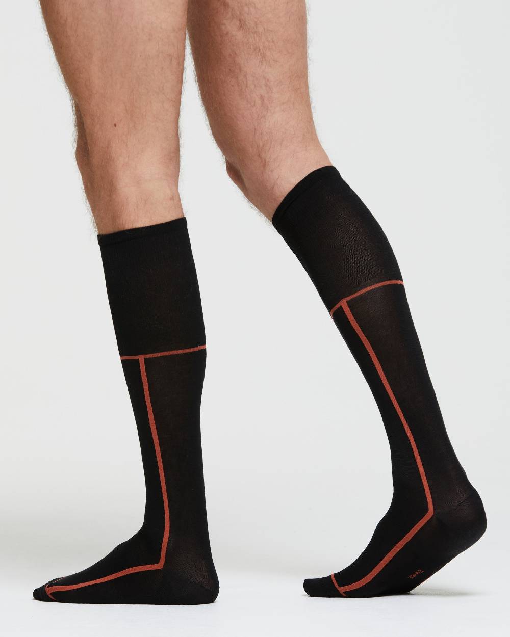 Pompea CALZA LUNGA COTONE FILIPPO MOTIVO A RIGHE IN CONTRASTO Saldi Di Fabbrica