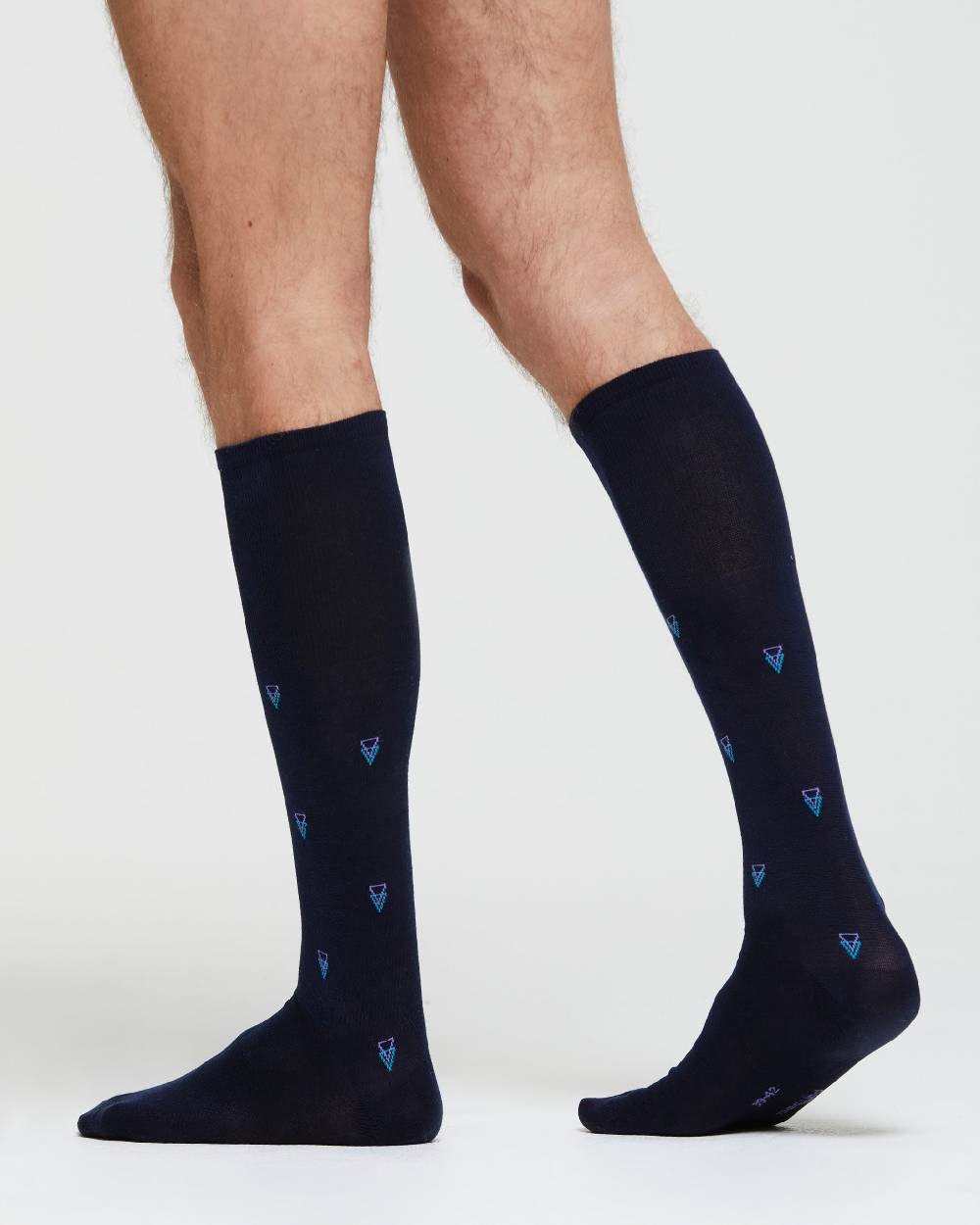 Pompea CALZA LUNGA COTONE GIOELE FANTASIA A TRIANGOLI Shopping Online