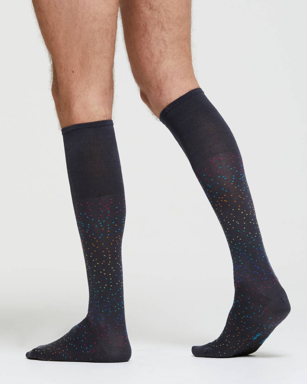 Pompea CALZA LUNGA COTONE NICOLÒ DISEGNO A POIS IRREGOLARI MULTICOLOR Convenienza