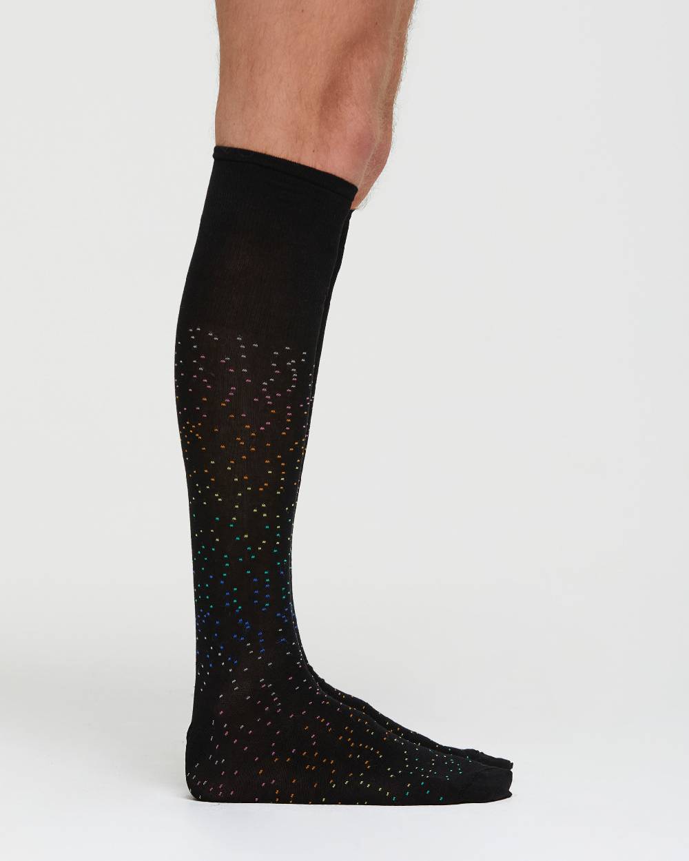Pompea CALZA LUNGA COTONE NICOLÒ DISEGNO A POIS IRREGOLARI MULTICOLOR Novità