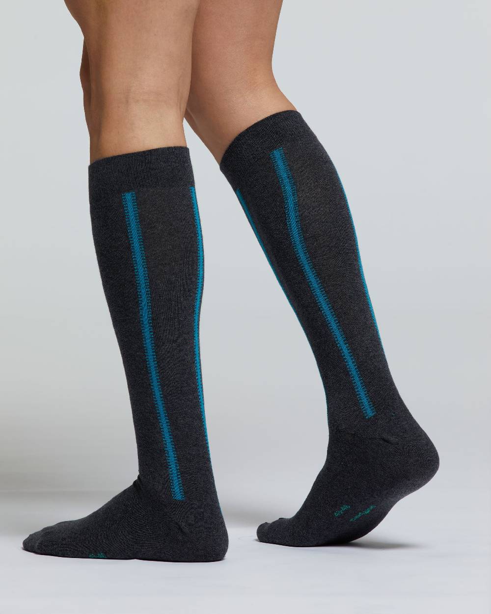 Pompea CALZA LUNGA COTONE OLMO MOTIVO RIGHE VERTICALI