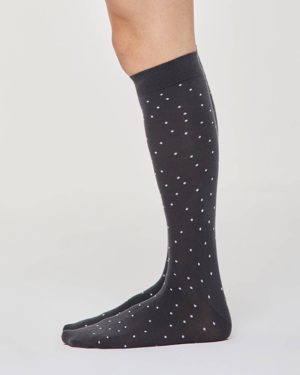 Pompea Calza lunga Ermanno cotone micro pois
