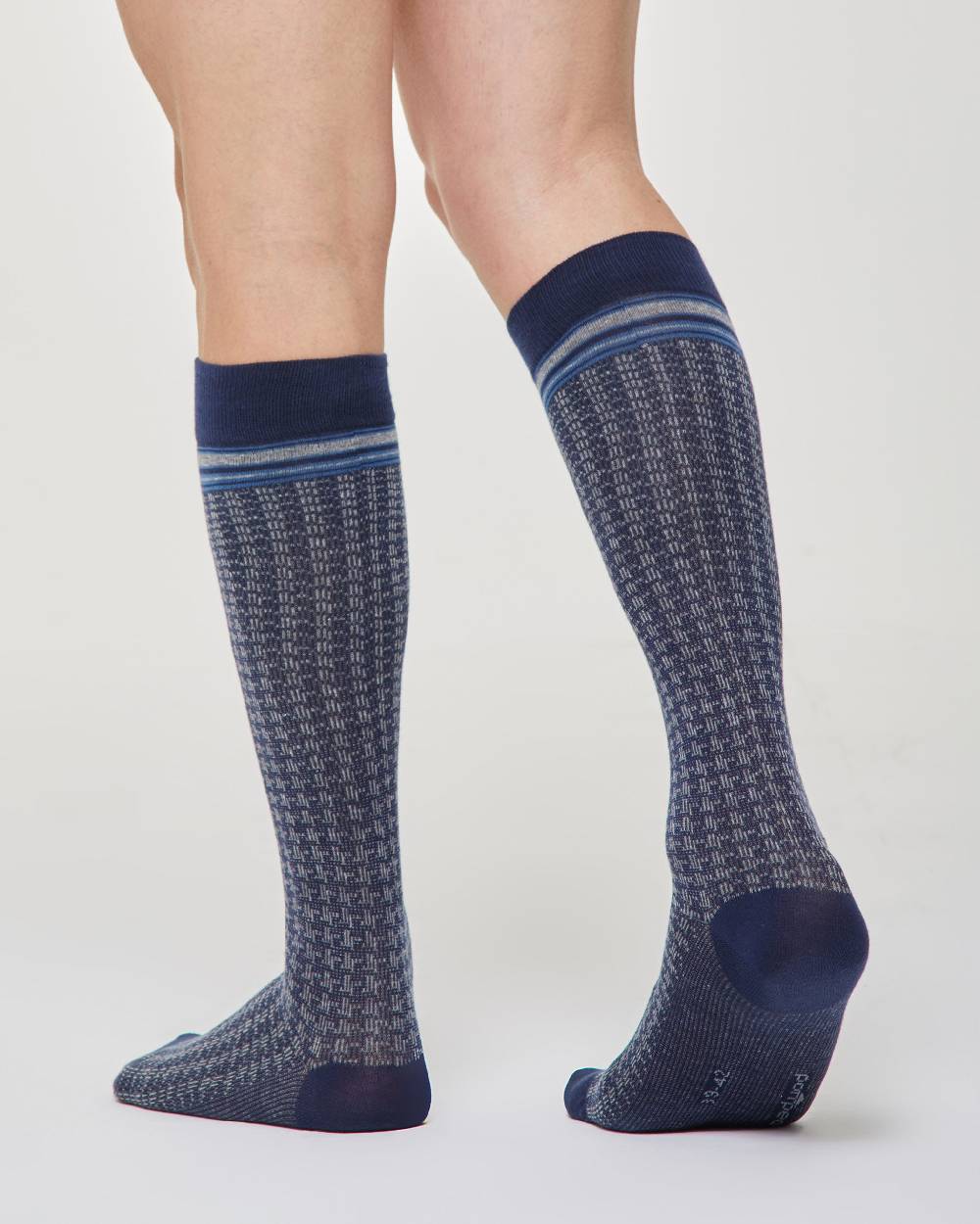 Pompea Calza lunga Eugenio cotone con motivo cravatteria Shopping online
