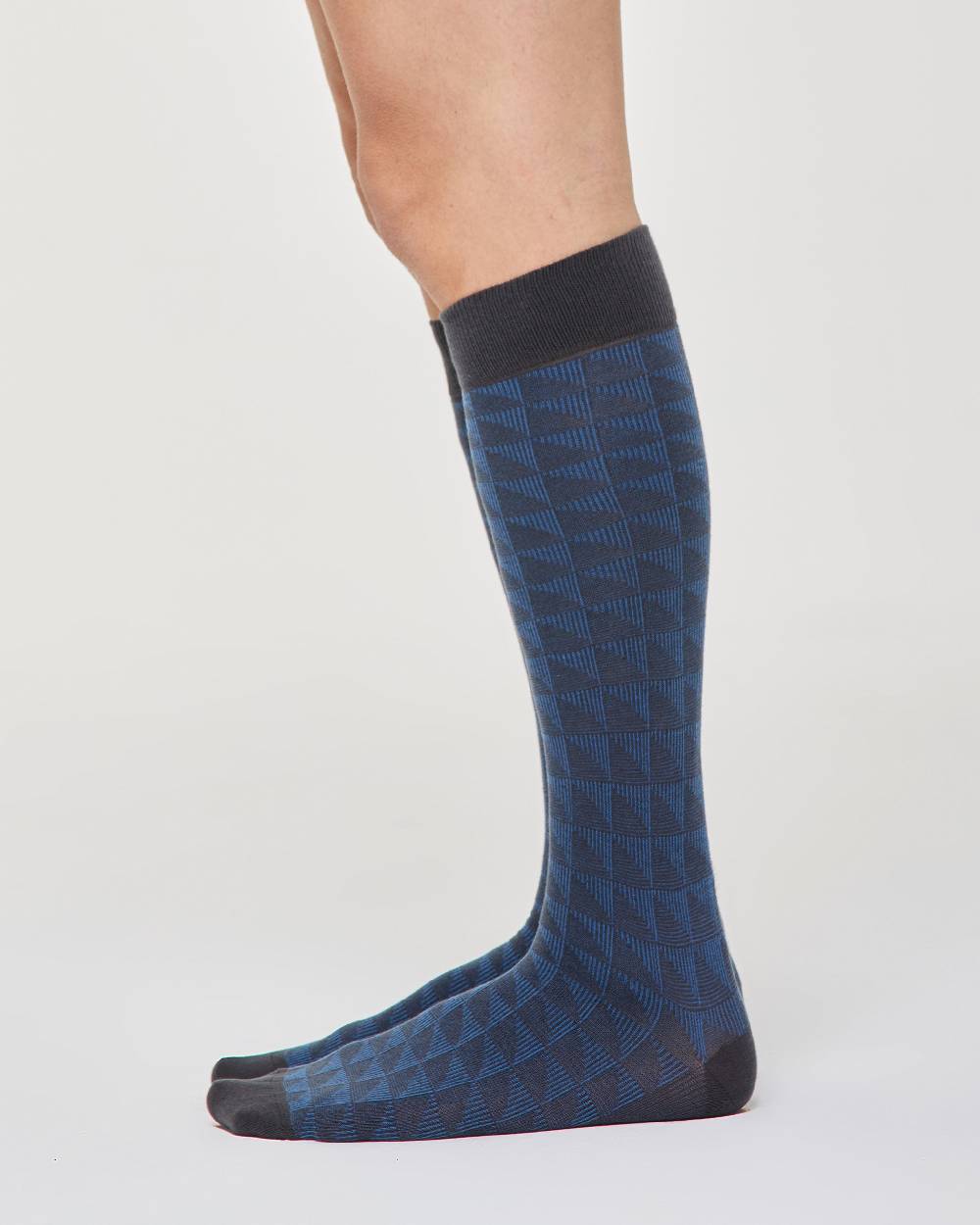 Pompea Calza lunga Furio cotone motivo geometrico