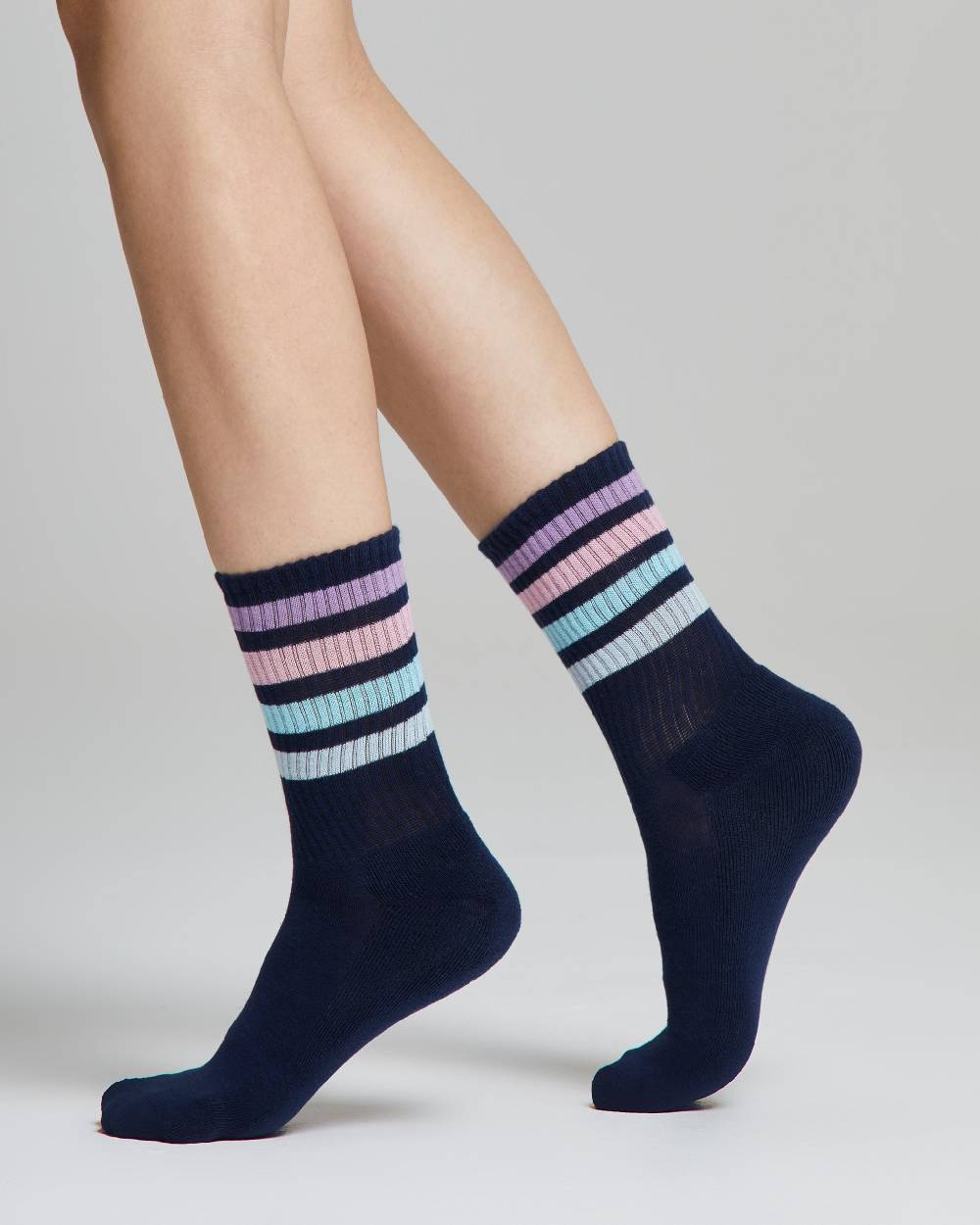 Pompea Calza tennis Chiara con righe multi-color Sconti VIP