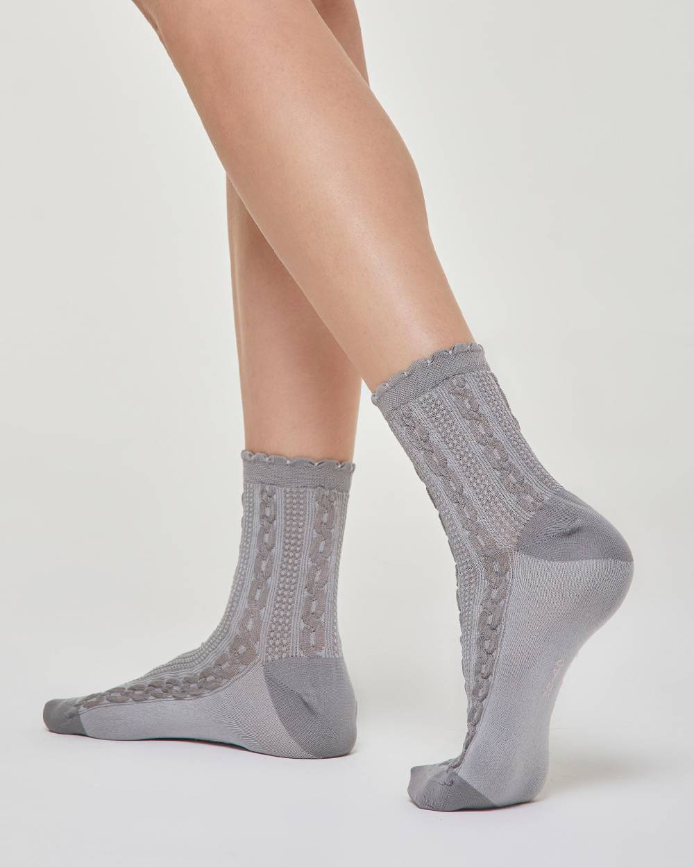 Pompea CALZINO COTONE ADELE CON DECORAZIONE TRECCE 50% di sconto con spedizione gratuita