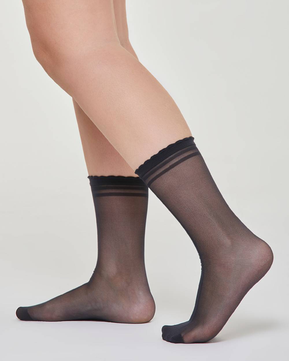 Pompea Calzino velato Mica con riga verticale Offerta speciale della fabbrica