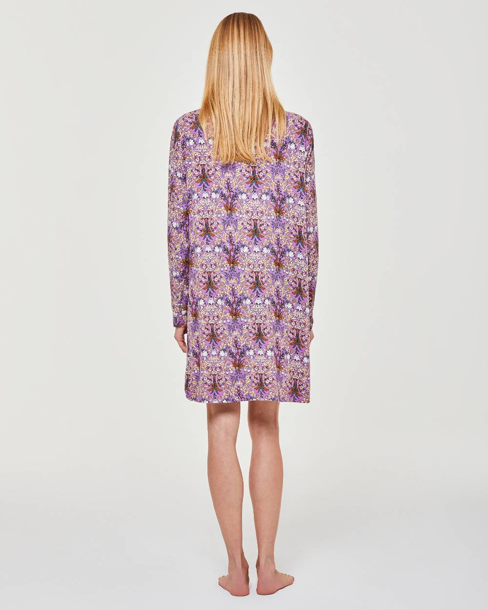 Pompea Camicia da notte viscosa Orchidea Soddisfazione Garantita