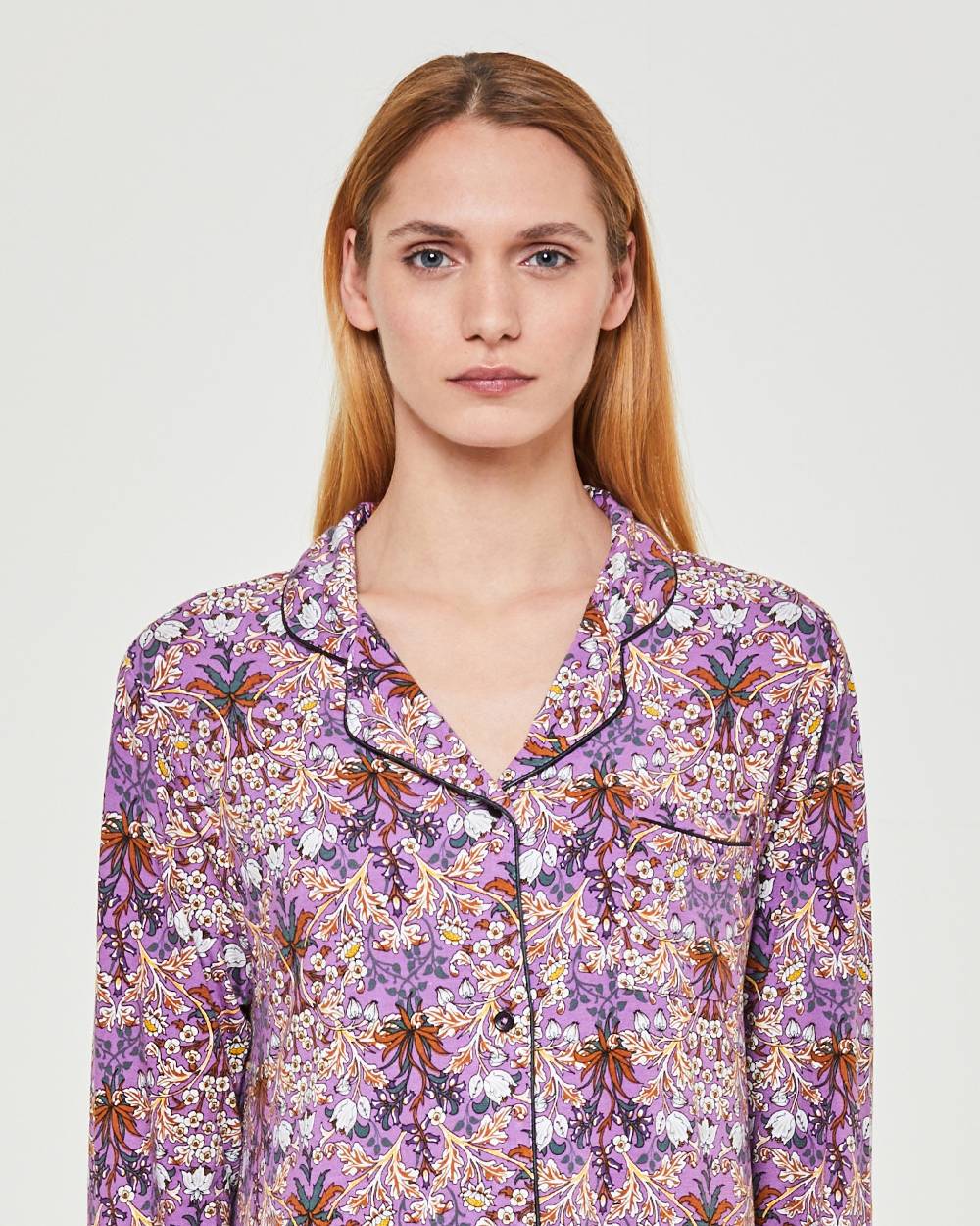 Pompea Camicia da notte viscosa Orchidea Soddisfazione Garantita