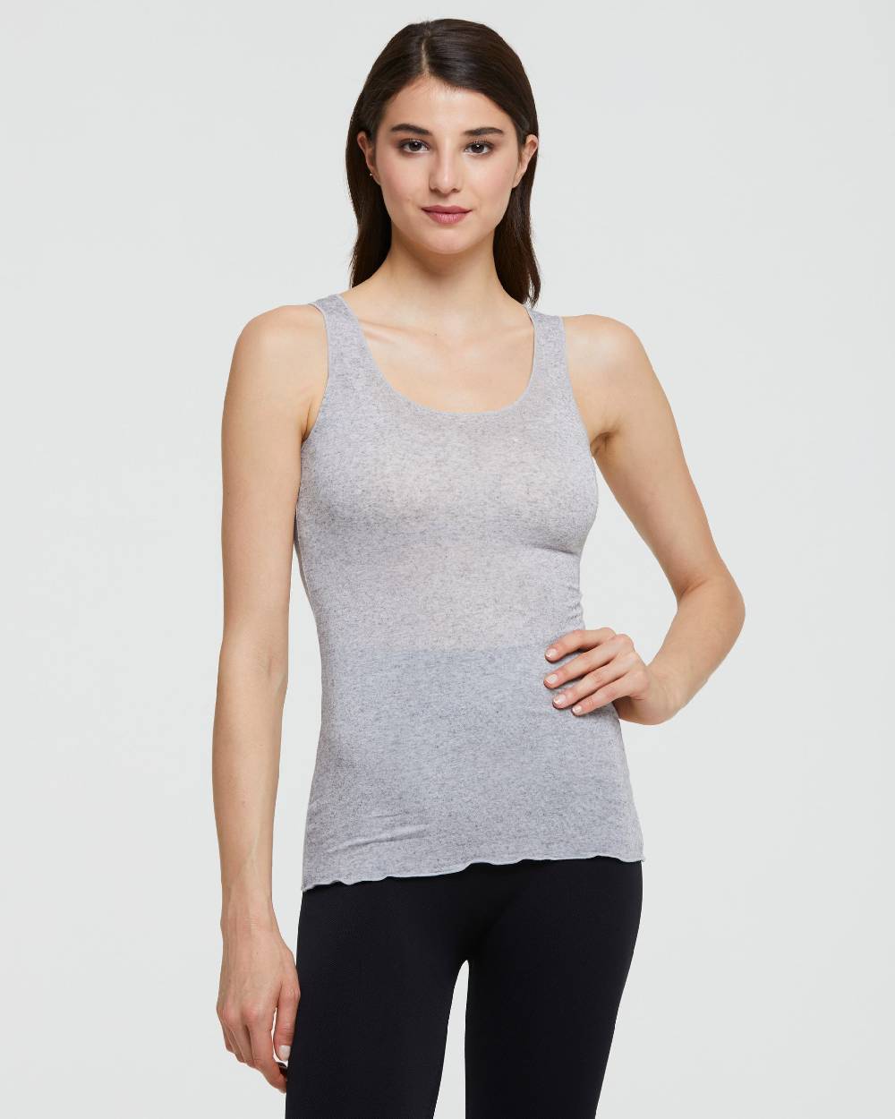 Pompea CANOTTA SCOLLO TONDO IN MODAL CASHMERE Moda