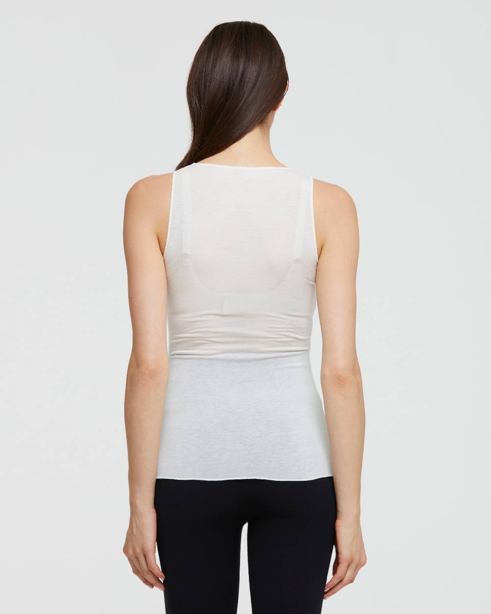 Pompea CANOTTA SCOLLO TONDO IN MODAL CASHMERE Spedizione gratuita