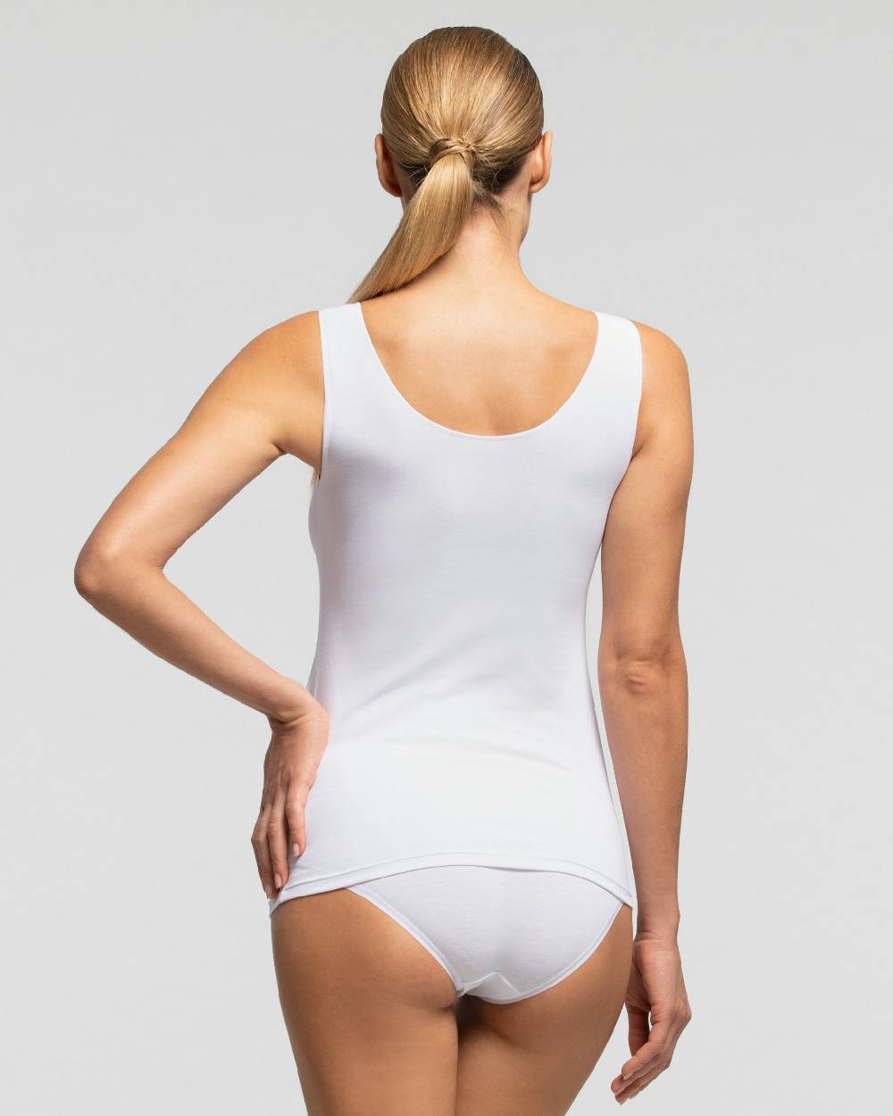 Pompea Canotta spalla larga Cotton Planet Fornitura limitata