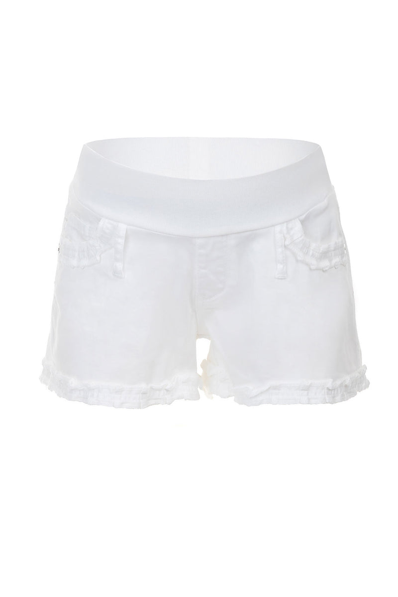 Pietro Brunelli BONNIE MINI SHORTS BIANCHI | Pantaloncini Premaman in Cotone Prezzo Ridotto