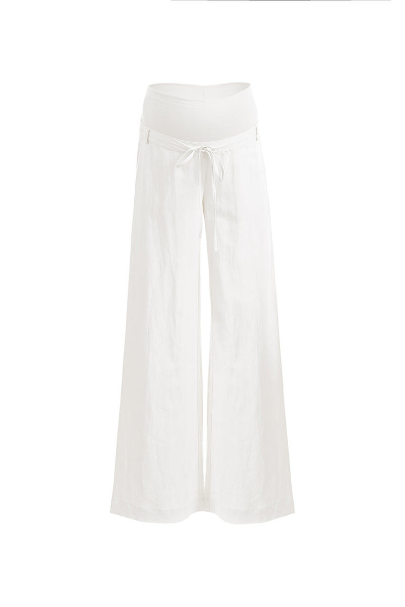 Pietro Brunelli JOSEPH | Pantaloni Premaman in Lino Bianchi Sconto