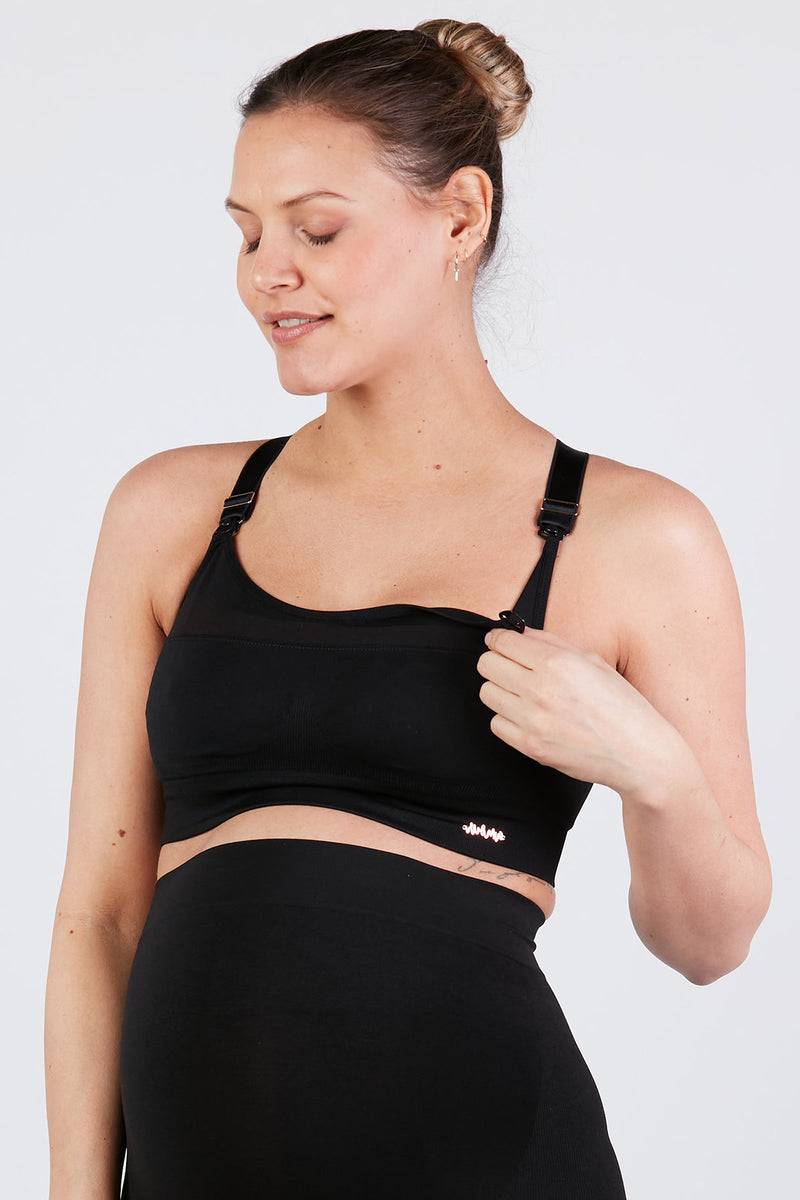 Pietro Brunelli WOMA | Reggiseno Sportivo Premaman e Allattamento Nero Italia