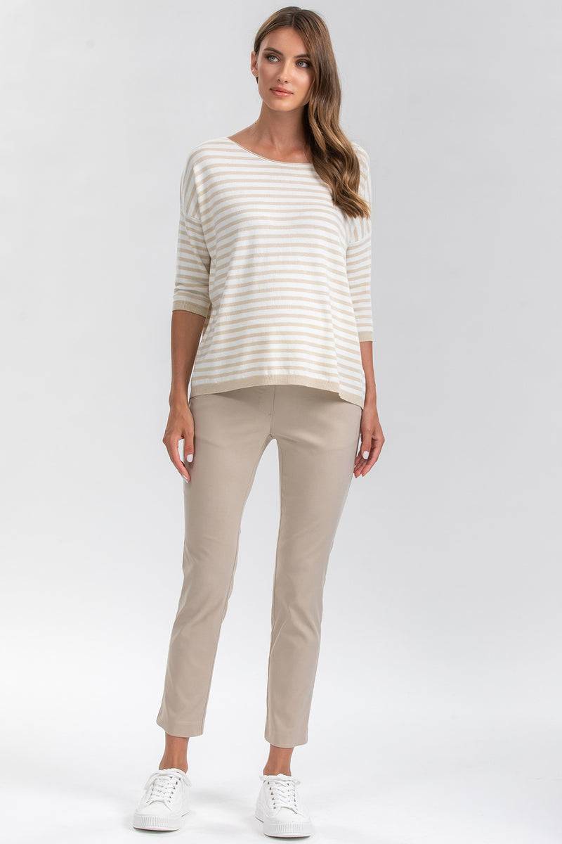 Pietro Brunelli ELWOOD | Pantaloni Premaman Elasticizzati Beige Consegna Veloce