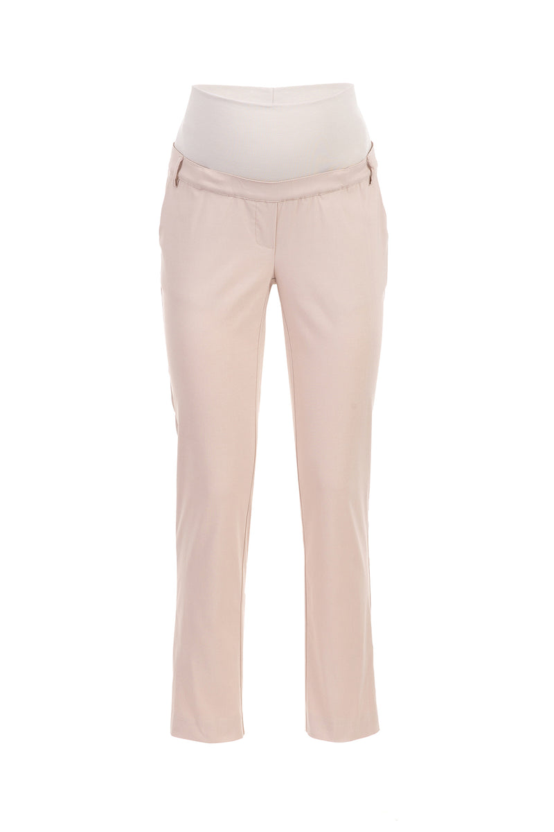 Pietro Brunelli ELWOOD | Pantaloni Premaman Elasticizzati Beige Consegna Veloce